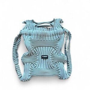 Light grey New Bow Backpack by STANNUM, a Korean sustainable fashion brand